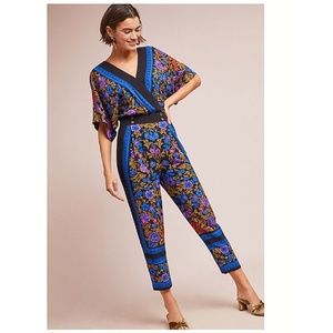 NWT Anthropologie Scarf-Printed Jumpsuit